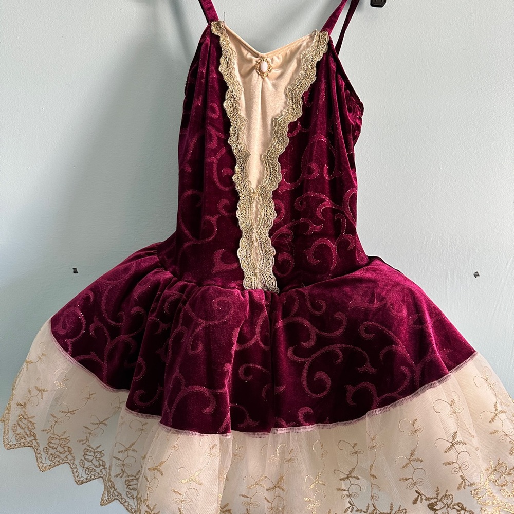 Revolution Kids Formal Dress - Burgundy and Cream